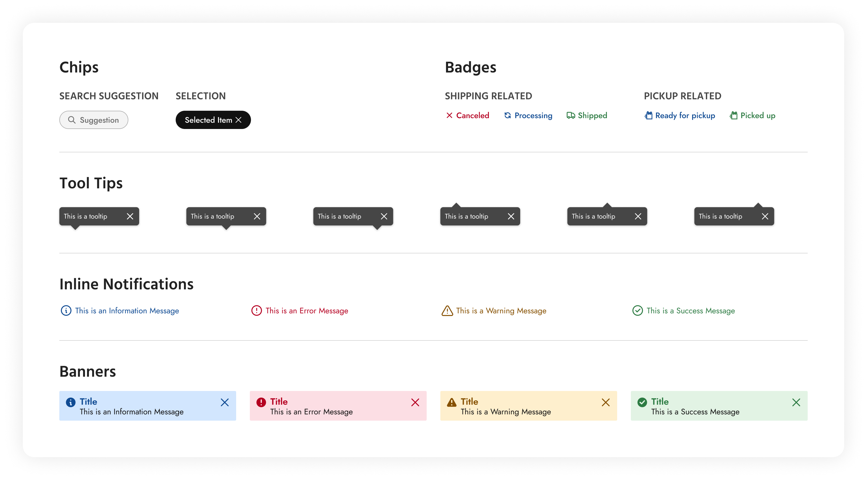 Badges, Tooltips, Notifications